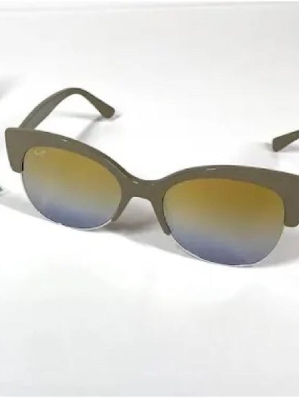 Maui Jim Mariposa Women's Gray Cat-Eye Sunglasses with Gold-Blue Mirrored Lenses